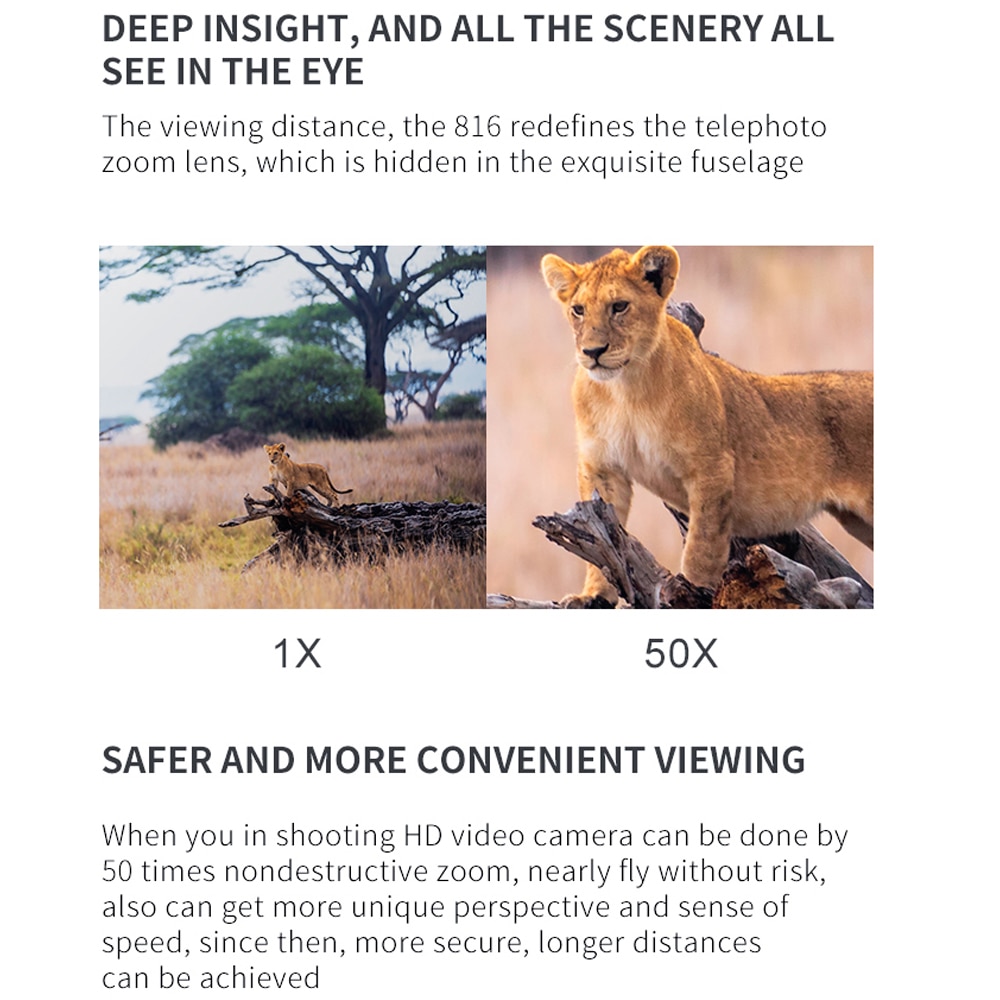 Optical HD Camera RC Drone with Zoom